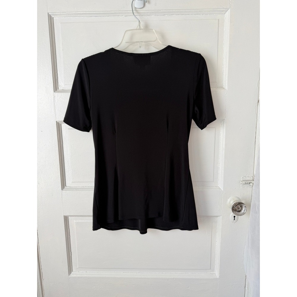 Julian Taylor Babydoll Top Pleated V-Neck Belted Waist Y2K Business Clubwear 4P - Picture 4 of 13